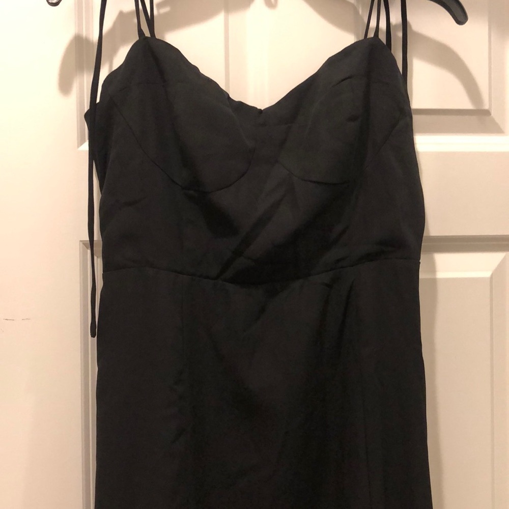 COMMENSE BLACK MIDI DRESS NWT sz L